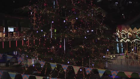 christmas carousel at night