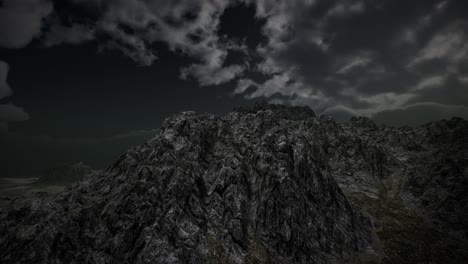 huge dark clouds over scottish highlands