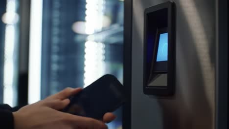modern vending machine interaction: user engages with touchscreen and item selection for a convenient snack or beverage experience