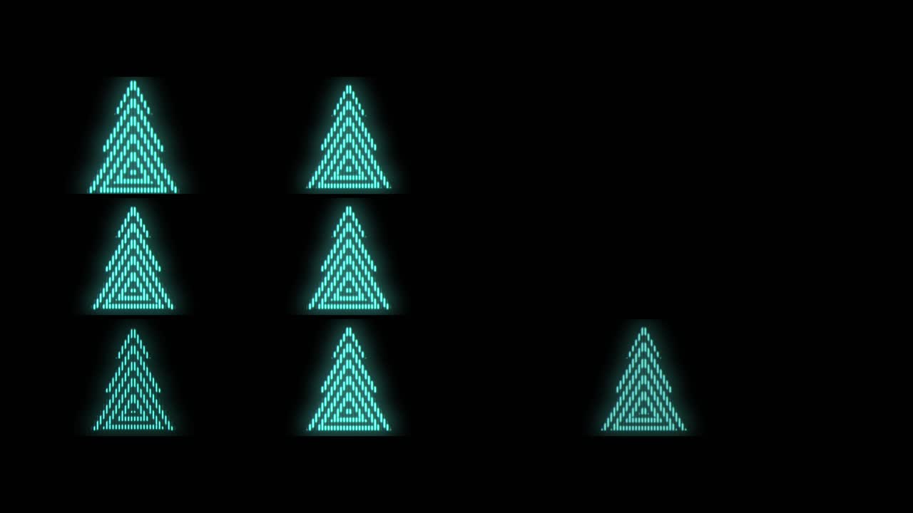 patrón de árboles de navidad verde neón