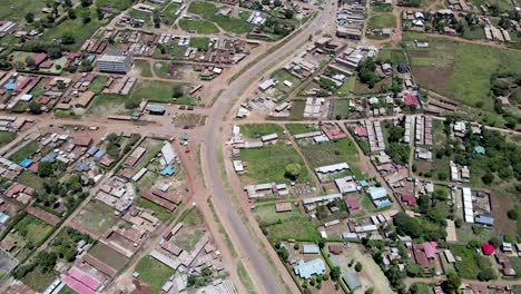 Stadtbild-drohnenansicht-ländliches-Afrika-Dorf
