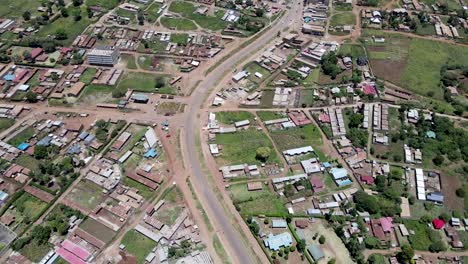 city scape-drone view-rural africa village