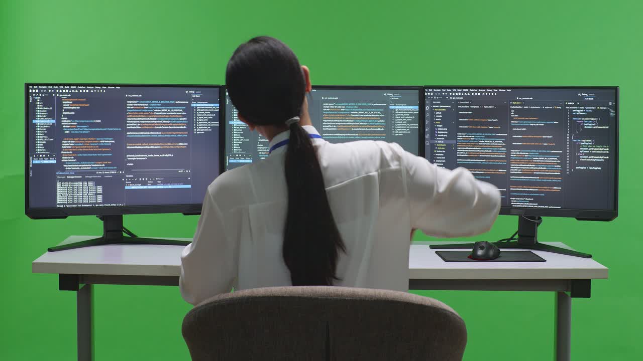 programmiererin mit rückenschmerzen