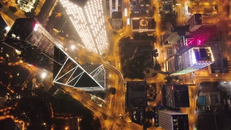 el paisaje urbano de hong kong por la noche