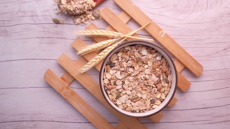 healthy muesli in a bowl