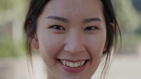 portrait beautiful asian woman smiling happy