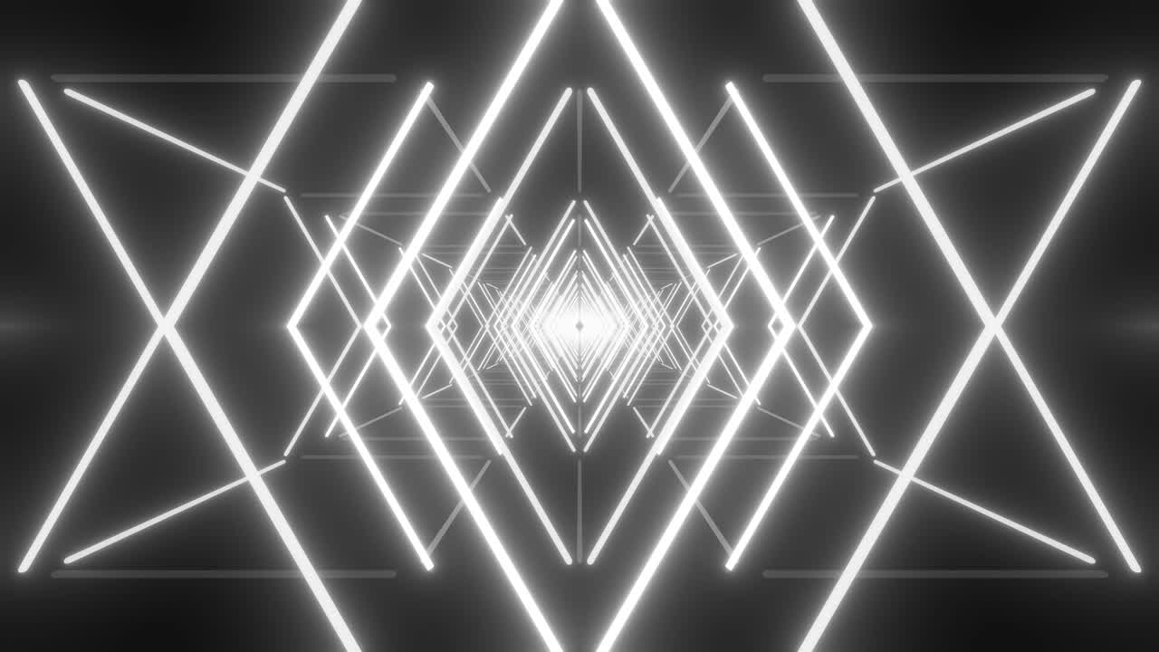 túnel de neón brillante y abstracto