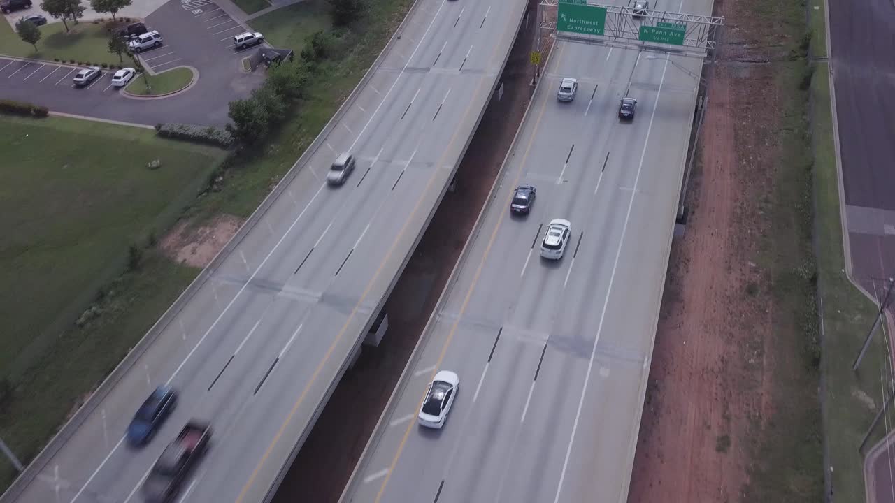 고속도로 교통의 항공 시각