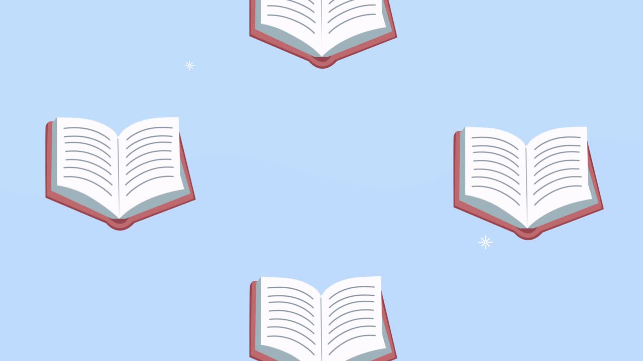 libro de texto animación de patrón de biblioteca abierta