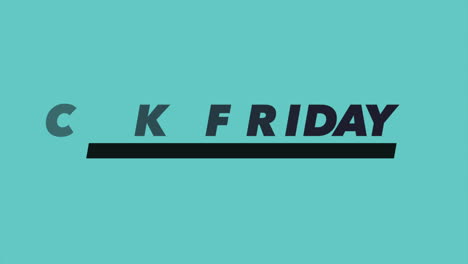 black friday text with line on blue modern gradient
