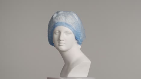 surgical cap on mannequin