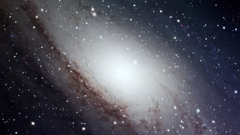 primer plano de una galaxia en movimiento en el universo