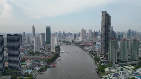 Flusslandschaft-Von-Bangkoks-Berühmtem-Chao-Phraya