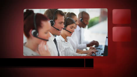 business people working together in their company