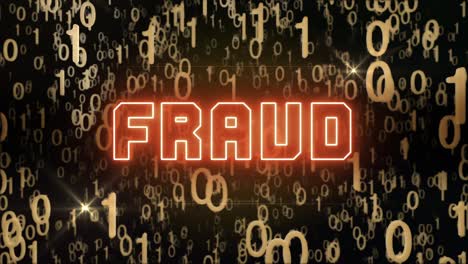 concepto de fraude dorado con código digital