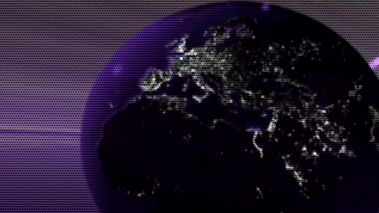 fondo animado en movimiento que muestra el planeta tierra desde el espacio