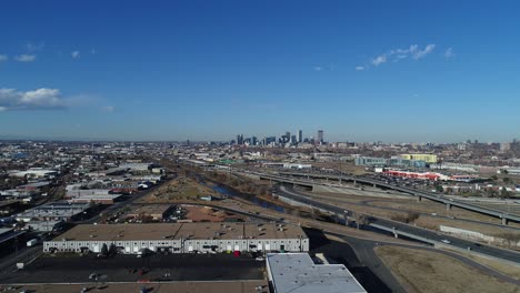 a drone shot south of denver colorado