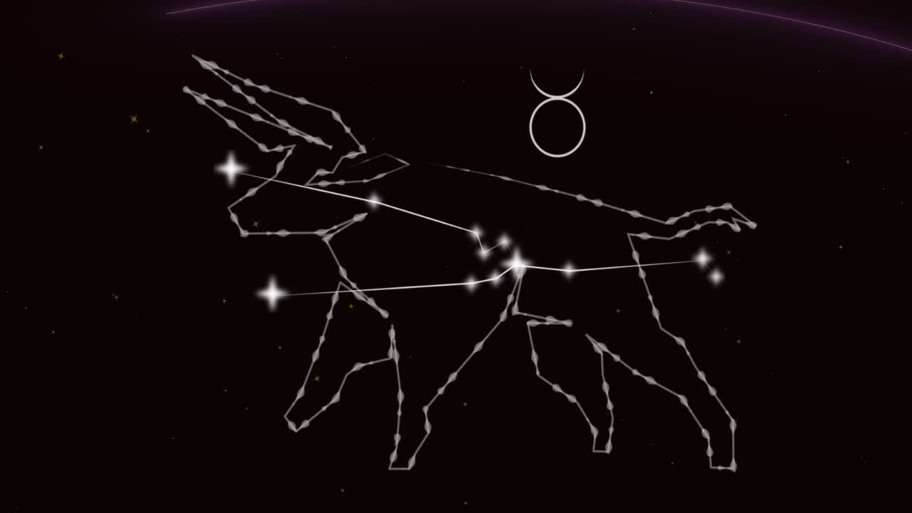 animación del signo de la estrella de aries en nubes de humo en el fondo