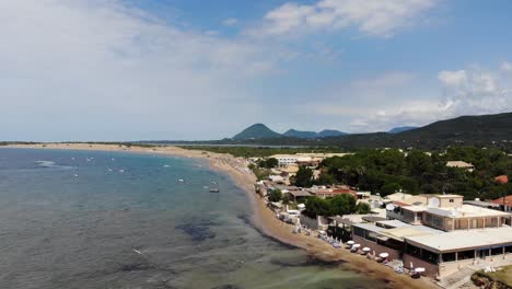 aerial 4k footage of corfu coastline