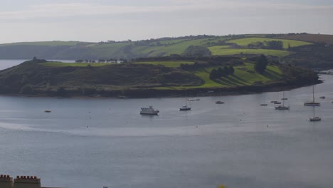 panoramic shot of river leading to the sea