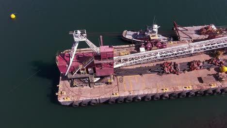 aerial view of barge in ala wai boat harbor in oahu hawaii