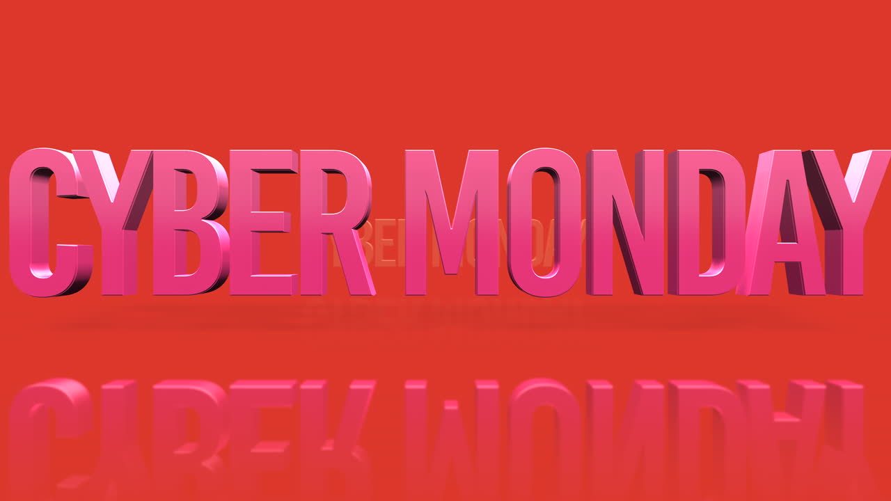 giro dinámico: el lunes cibernético rodante tipografía en gradiente