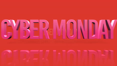 dynamic spin: rolling cyber monday typography on gradient