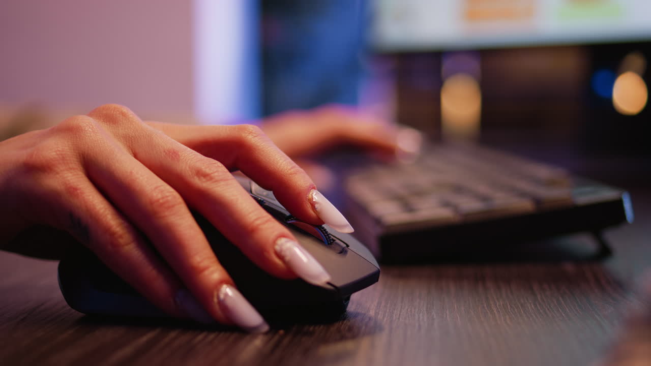 Typing on a keyboard