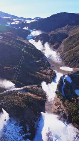 vista aérea de las montañas de la sierra nevada