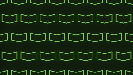 Dynamic-green-arrow-zigzag-pattern-on-black-background