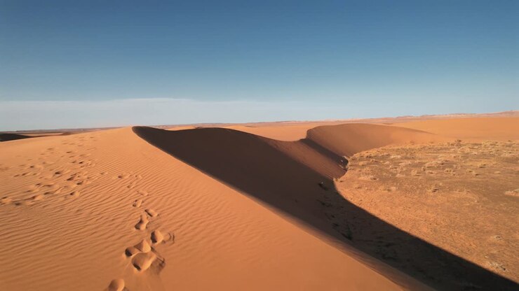 Luchtfoto Landschap Van Duinen In de Gobiwoestijn Mongolië