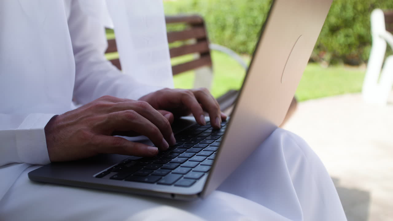 Man sitting on the bench of a park