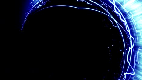 magical particles ring abstract background, animation, rendering, loop