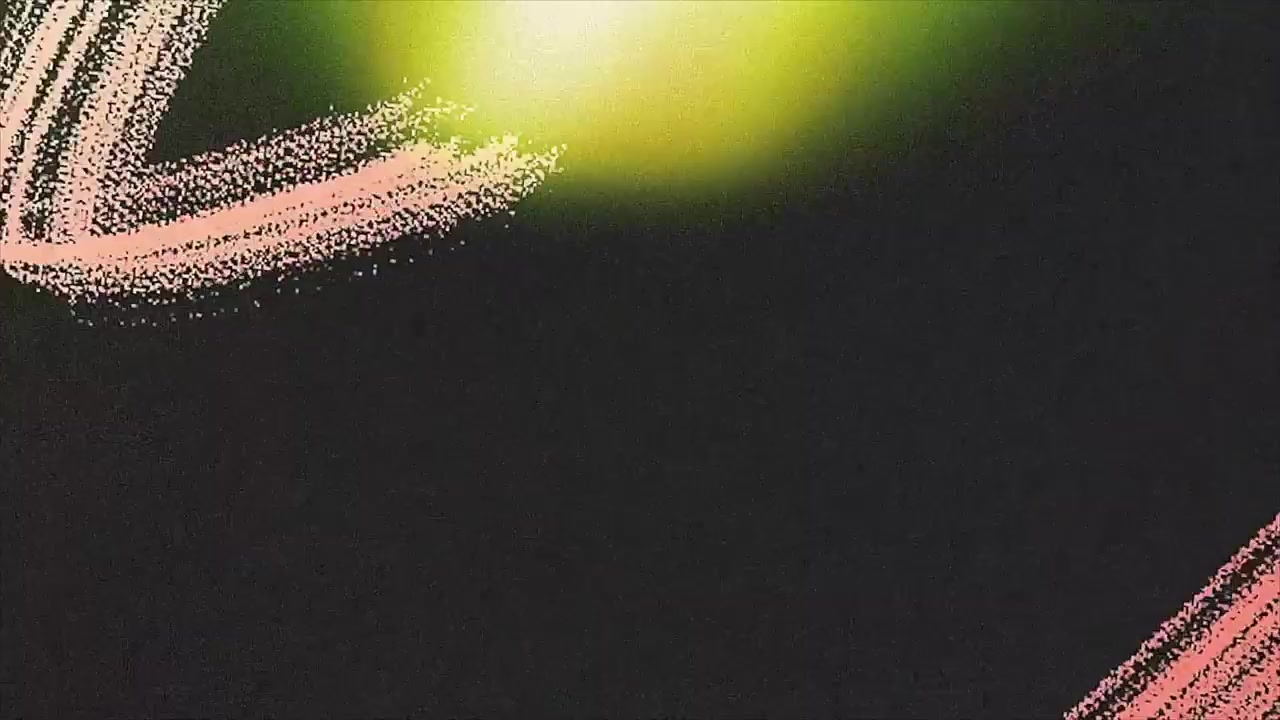 Abstract Green Light Leaks and Film Grain Overlay
