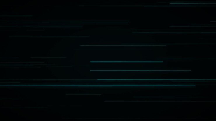 Abstract Motion Background with Horizontal Glowing Teal Lines