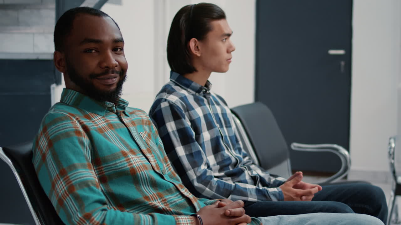 People waiting in a waiting room