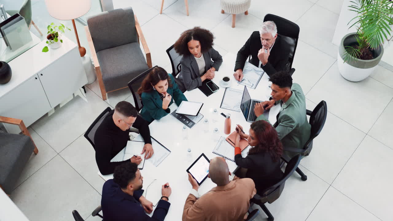 reunión de negocios en una oficina moderna