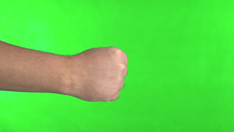 thumb up sign on a green screen background. class sign on a green background. hand showing thumb up