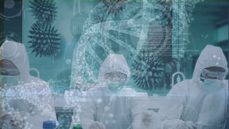 video compuesto digital de un científico haciendo experimentos en 4k