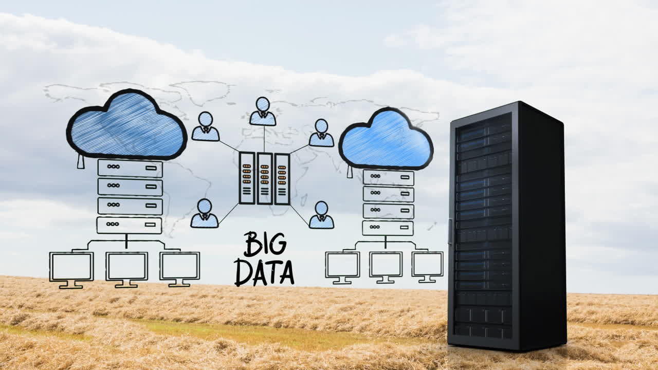 Server towers in cloud storage