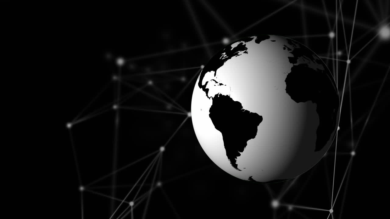 compuesto digital de un mundo 3d y tecnología blockchain