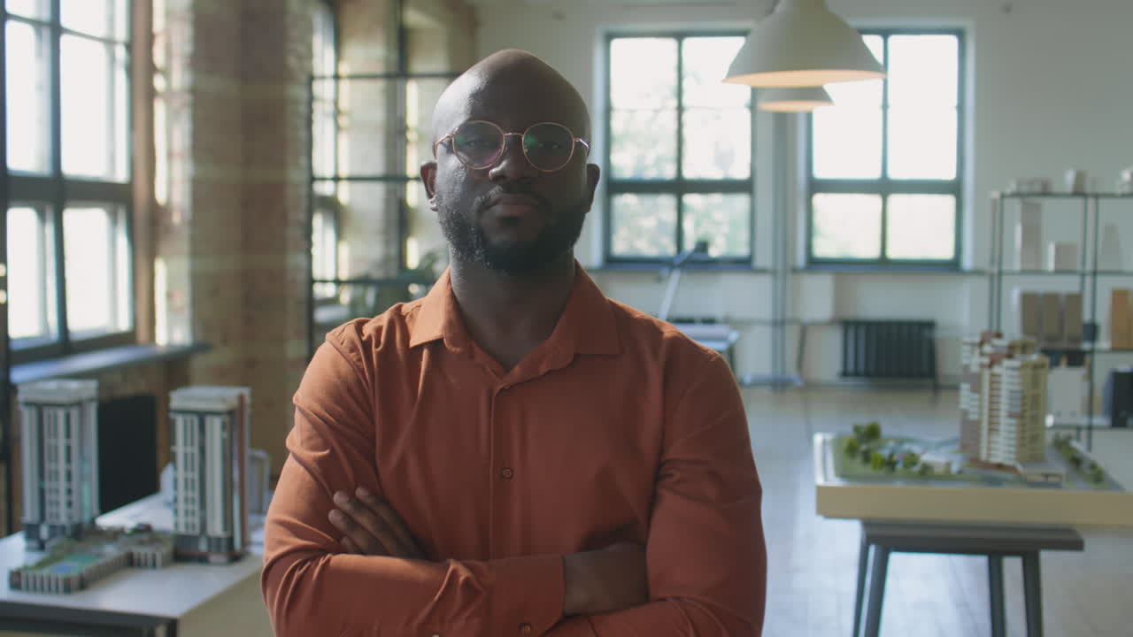 Portrait of a Professional Man in an Architectural Studio