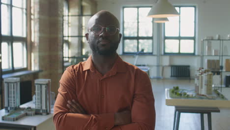 portrait of a professional man in an architectural studio