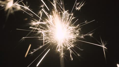 close-up of a sparkler on black background