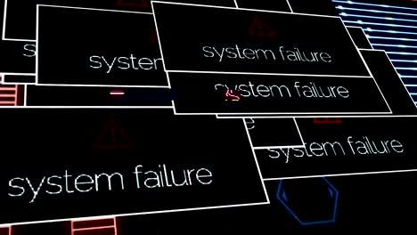 system failure error messages on a digital interface