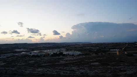 Video-Time-Lapse-De-180&#39;-Desde-Malta,-Naxar-Y-Alrededores-Al-Atardecer