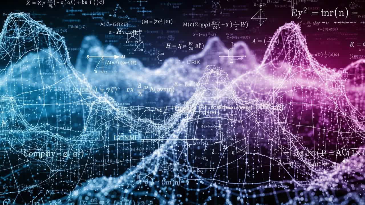 Exploring the Intricacies of Data Visualization: An Abstract Representation of Complexity in Modern Science and Technology Through Dynamic Graphs and Mathematical Models