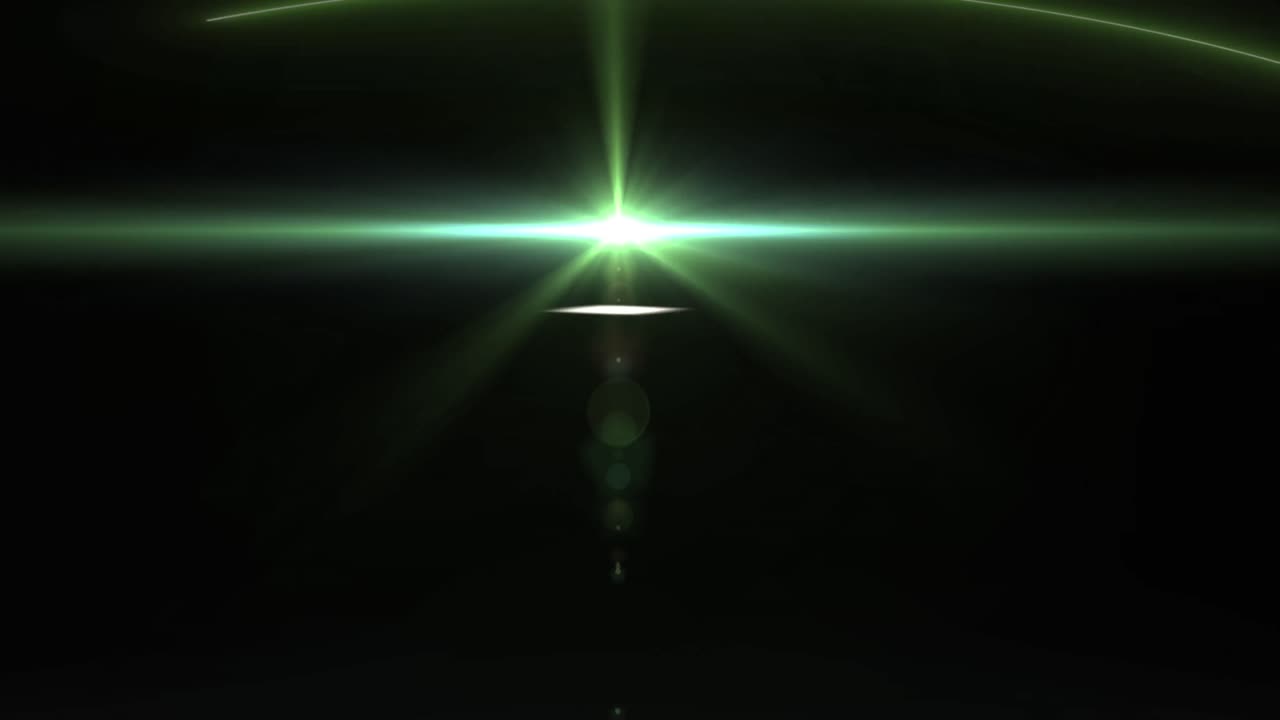 animación de luz brillante verde sobre un fondo negro