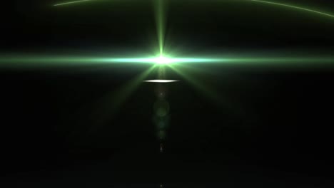 animation of green glowing light on black background