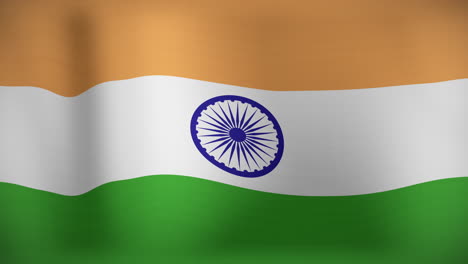animación de la bandera de la india ondeando